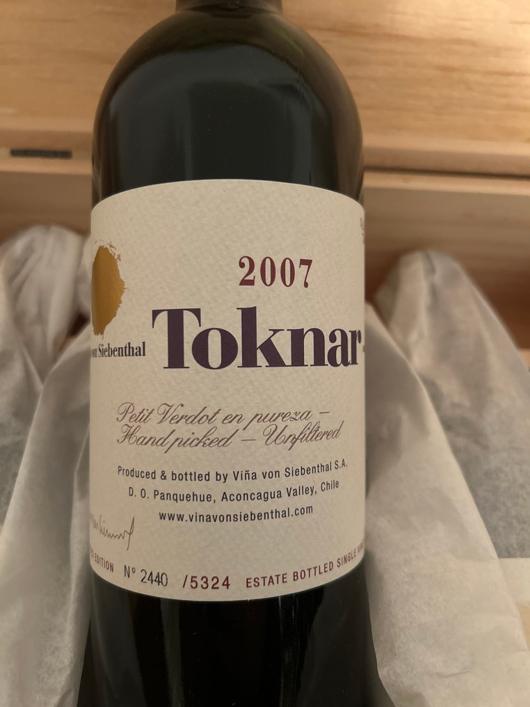 2007 Toknar Viña von Siebenthal - Valle Aconcagua - 6 Bottiglie (0,75 L) #3.2