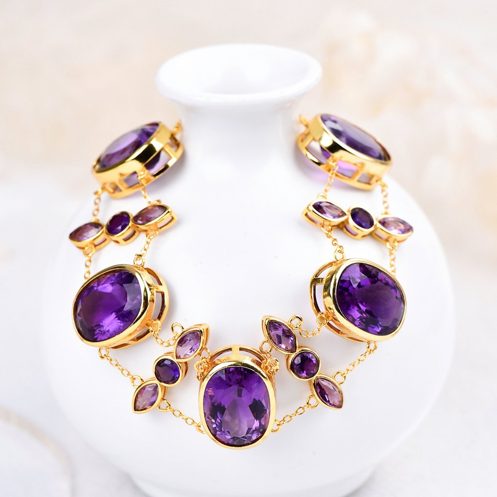 Bez ceny minimalnej
- Bransoletka Srebro - Amethyst - certyfikowany #1.0