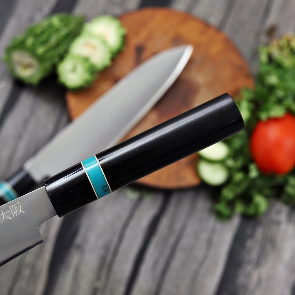 Küchenmesser - Chef's knife -  Japanese Style-PT-04 - Stahl, Harz - Portugal - Damaststahl Messer-Set #3.2