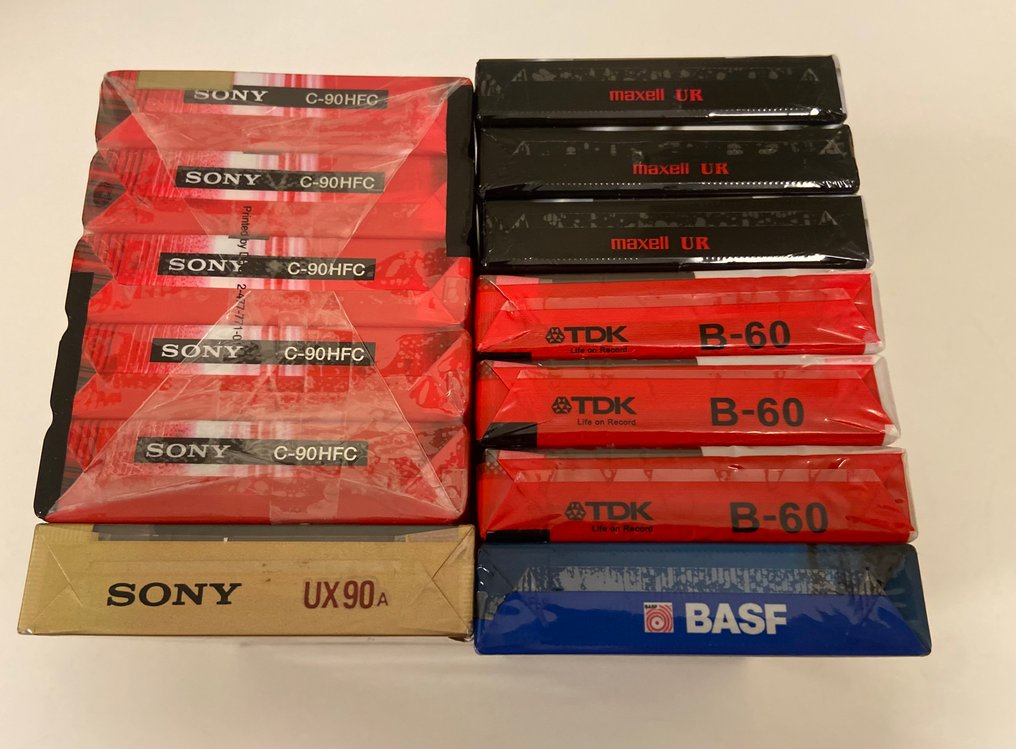 Sony, Maxell, TDK, BASF - 索尼 HF 90 / 索尼 UX 90 / Maxell UR 90 / TDK B 60 / BASF CE II Chrome Extra 60 空白录音带 - 多种型号 #2.1