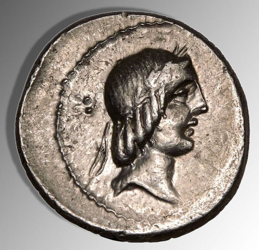 Repubblica romana. L. Calpurnius Piso L.f. L.n. Frugi, 90 a.C.. Denarius Rome #2.1