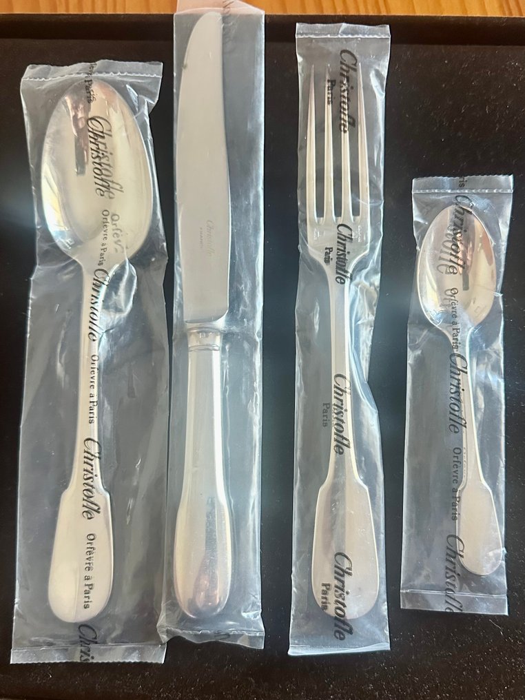 Christofle - 餐具套装 (16) - Cluny - 镀银 - 四人餐具套装 #1.0