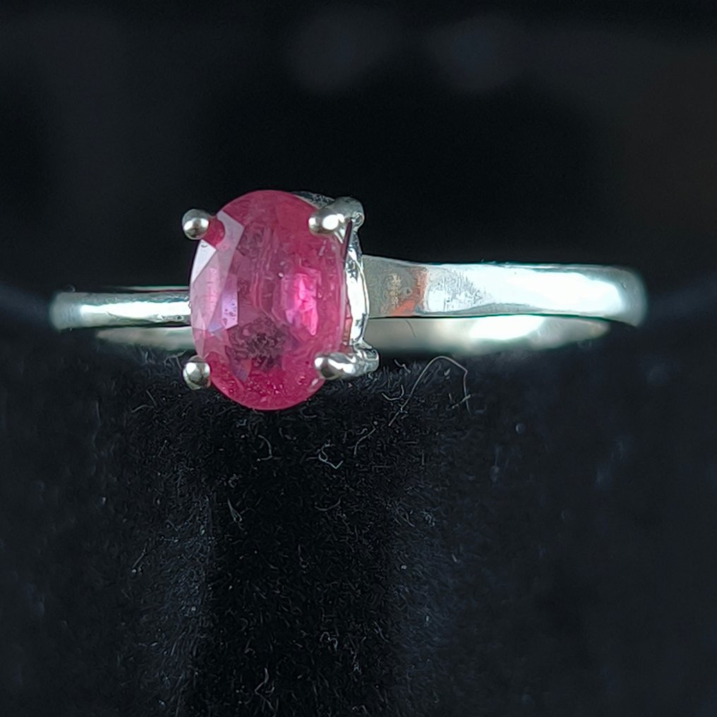 紅寶石 - 銀 - 戒指 - 純銀 #3.2