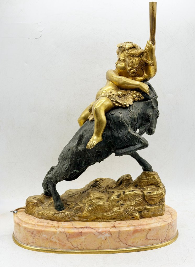 sculptuur, Sátiro - 70 cm - Brons, Marmer #1.0