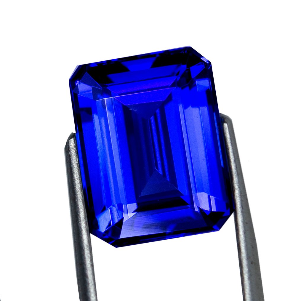Blau Tansanit  - 8.34 ct - Gemological Institute of America (GIA) #1.0