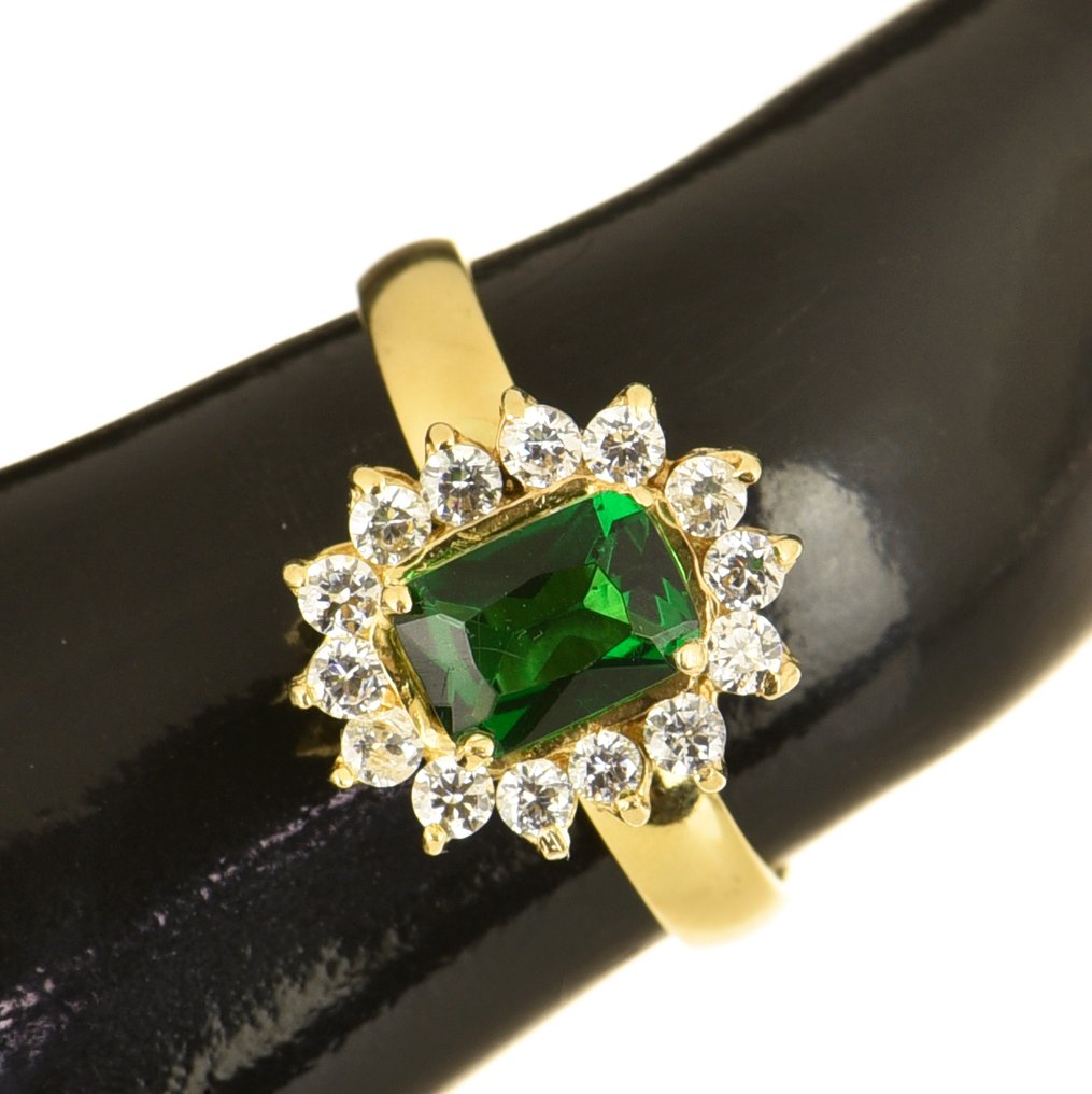 Pierścionek koktajlowy - 18-karatowe Żółte złoto Diament (Naturalny)  #3.2