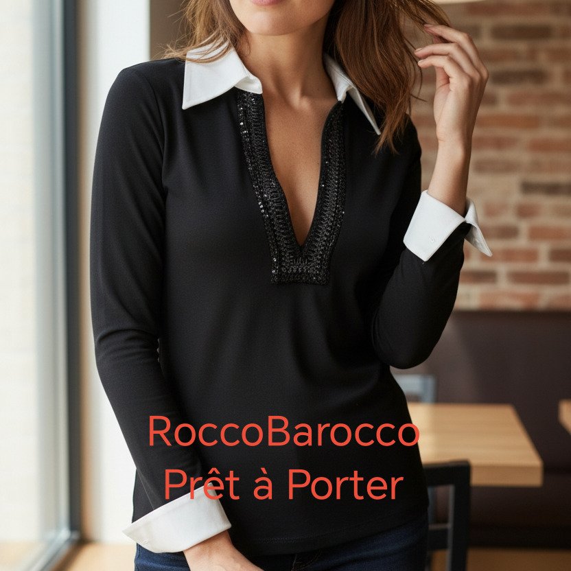RoccoBarocco size IT44 - Langermet topp - Ny med merkelapper #1.0