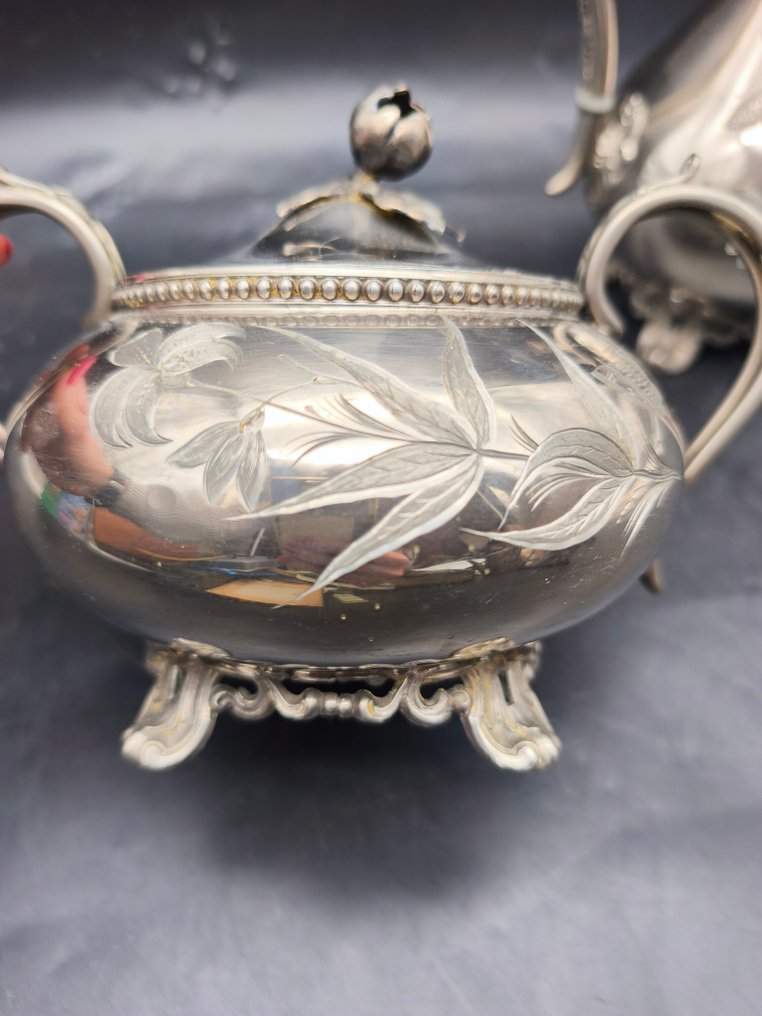 James Dixon & sons Sheefield - VBC - Καφετιέρα (2) - επενδυμένο με νικέλιο - καφετιέρα και ζαχαριέρα #3.2