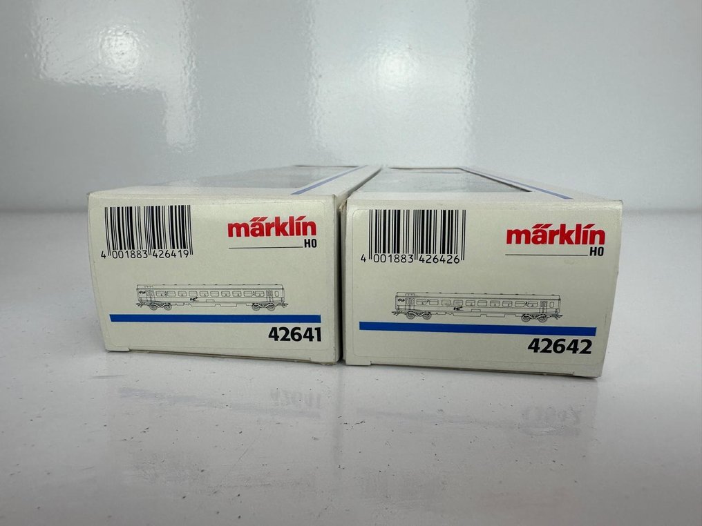 Märklin H0 - 42641/42642 - Επιβατικό τρένο μοντελισμού (2) - Διαμερίσματα intercity 1η τάξη και 2η τάξη - NS #2.1