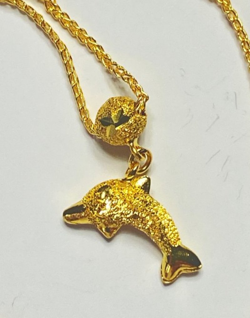 没有保留价 - 吊坠项链 - 23克拉 黄金 #4.3