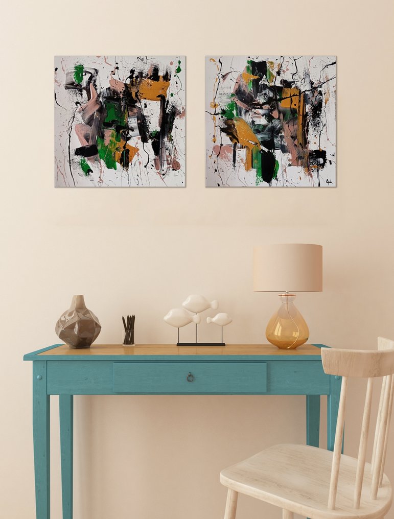 Omar Agrebi - • Il sole dell' infanzia • (Dittico - Unique work ) #1.0