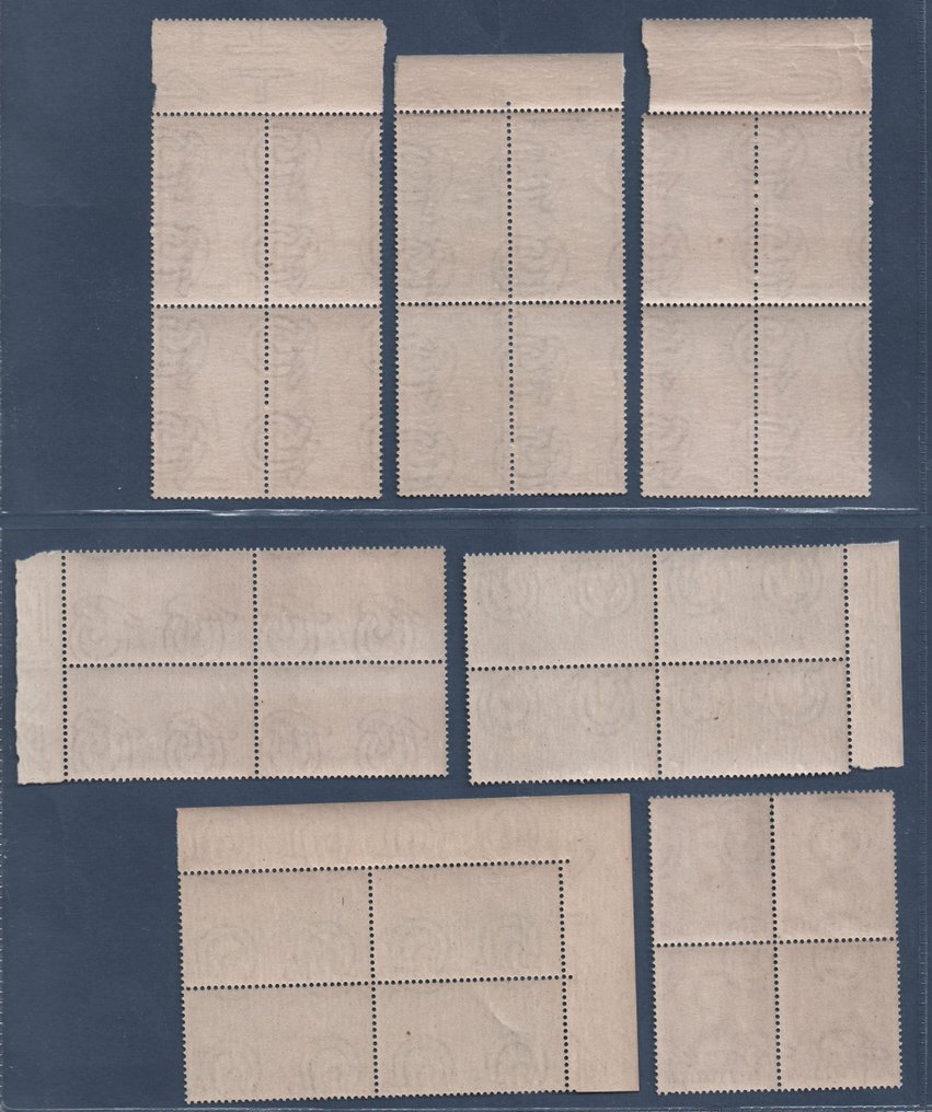 義大利 1948/1955 - 高级收藏，49组第一年共和国四行诗，MNH** - Sassone #2.1