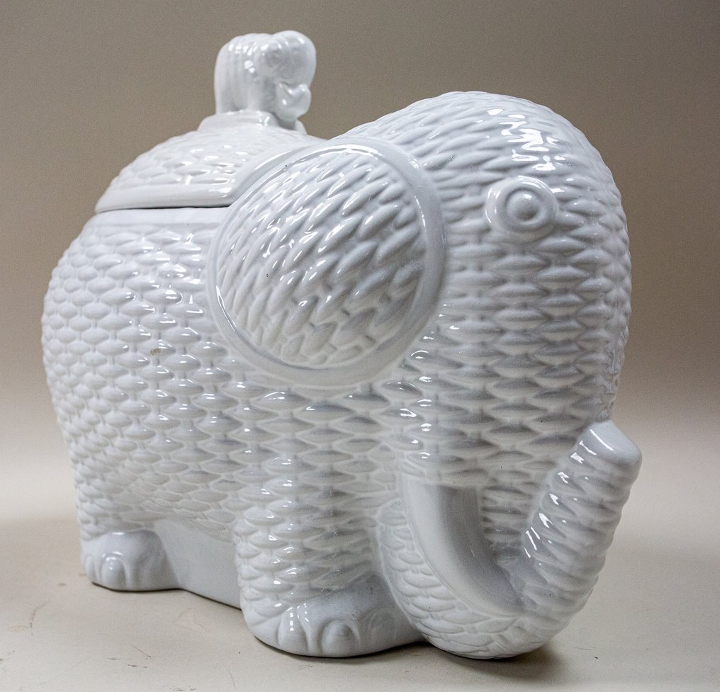 Jarra com tampa - Cerâmica - Vaso em cerâmica branca #1.0