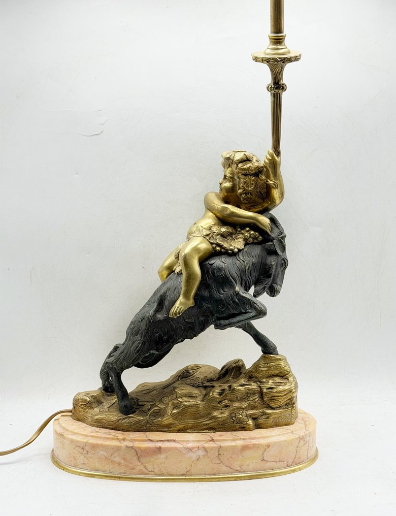 sculptuur, Sátiro - 70 cm - Brons, Marmer #3.2