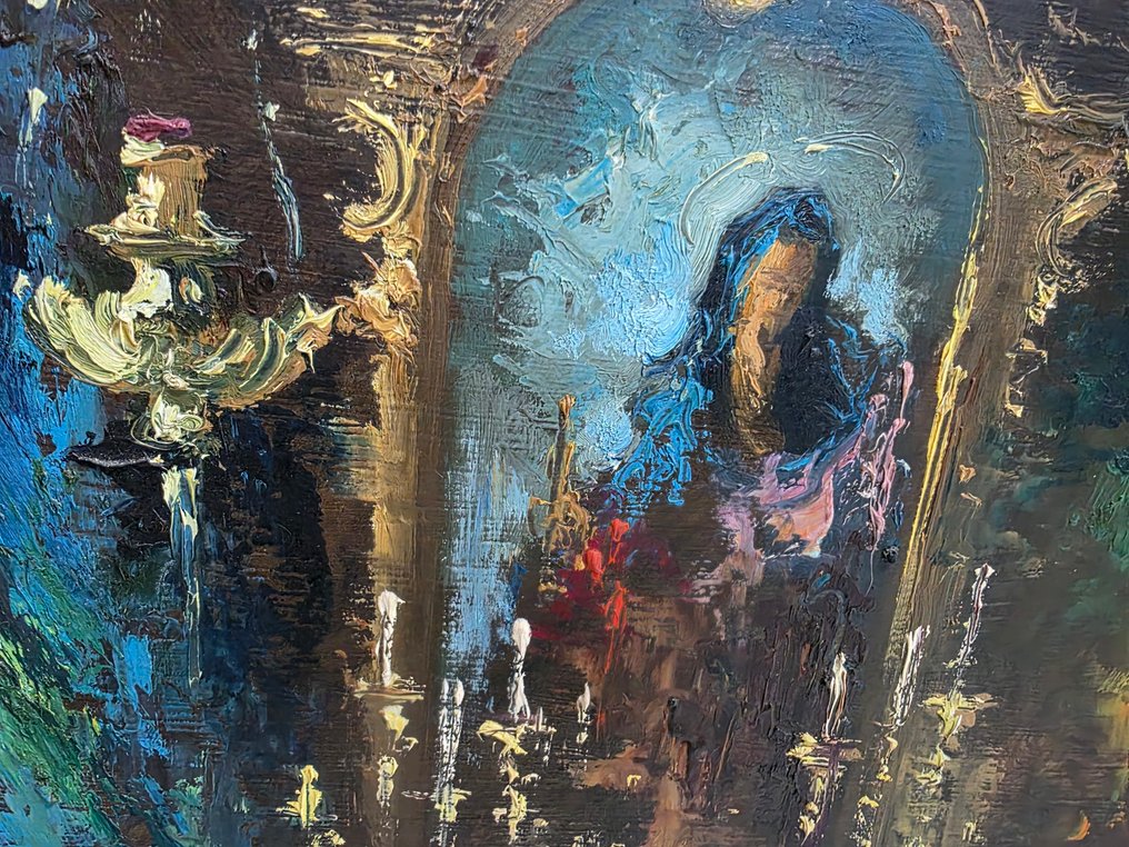 Cesarino Monti (1916-1979) - Bambini chierichetti in chiesa #3.2