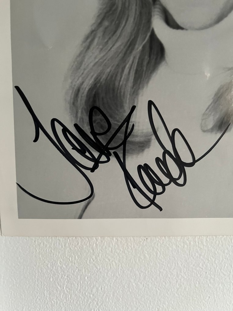 Photographie originale dédicacée Jane Fonda  Format 25 × 20 cm #1.0