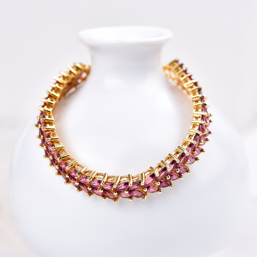 Bez ceny minimalnej
- Bransoletka Srebro - Garnet - Certyfikowany #1.0