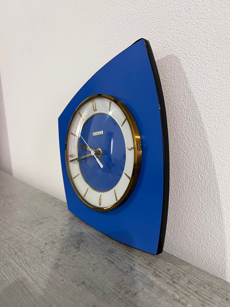 壁挂钟 - Bayard -  中世纪现代 木, 黄铜, 玻璃, laccato - 1950-1960 #2.1