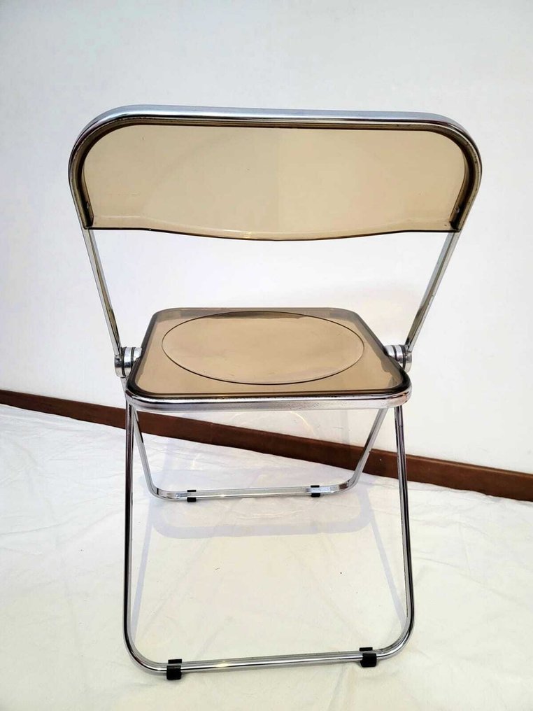 Anonima Castelli - Giancarlo Piretti - Stol - ABS, Krom - Sedia PLIA FUME #3.2