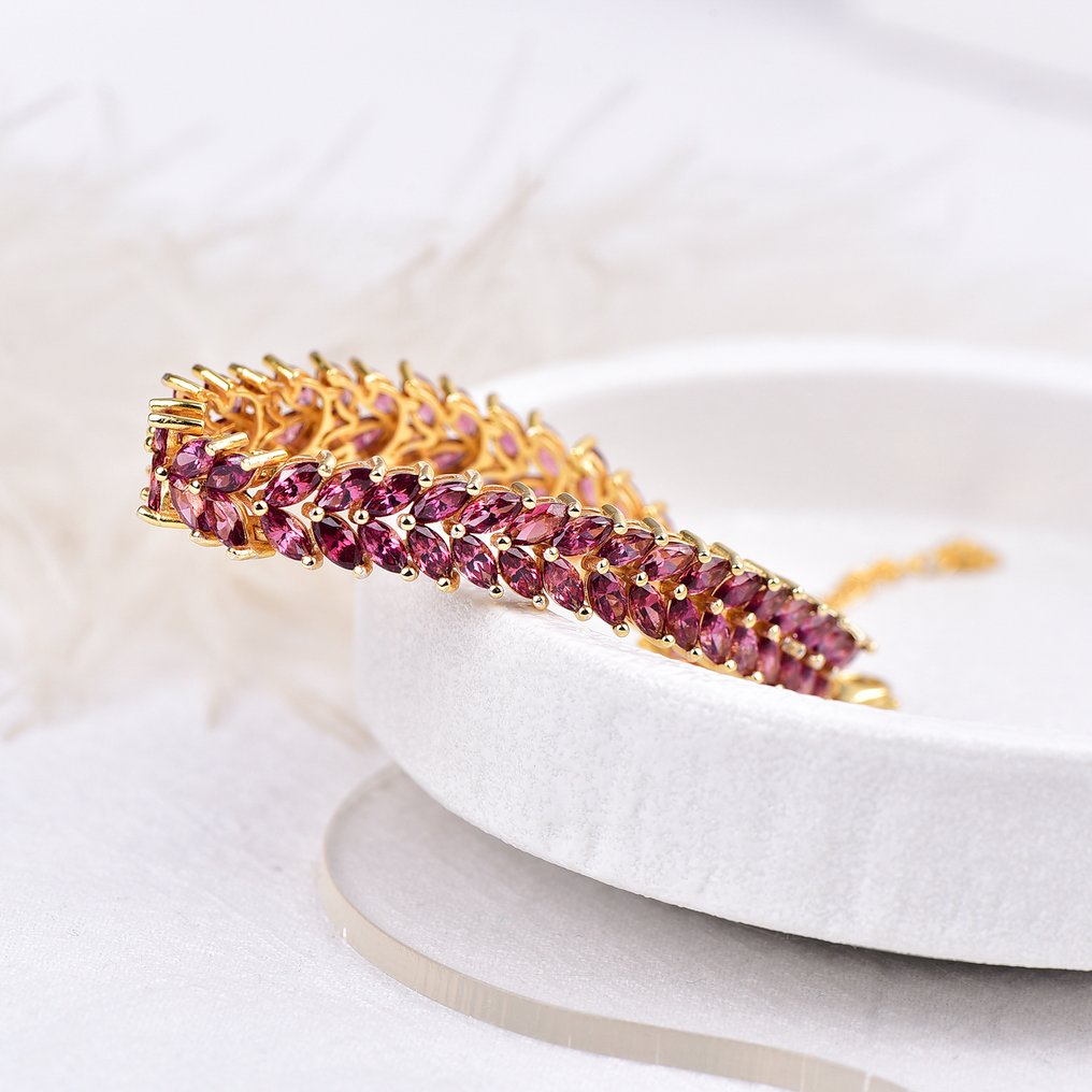 Bez ceny minimalnej
- Bransoletka Srebro - Garnet - Certyfikowany #4.3