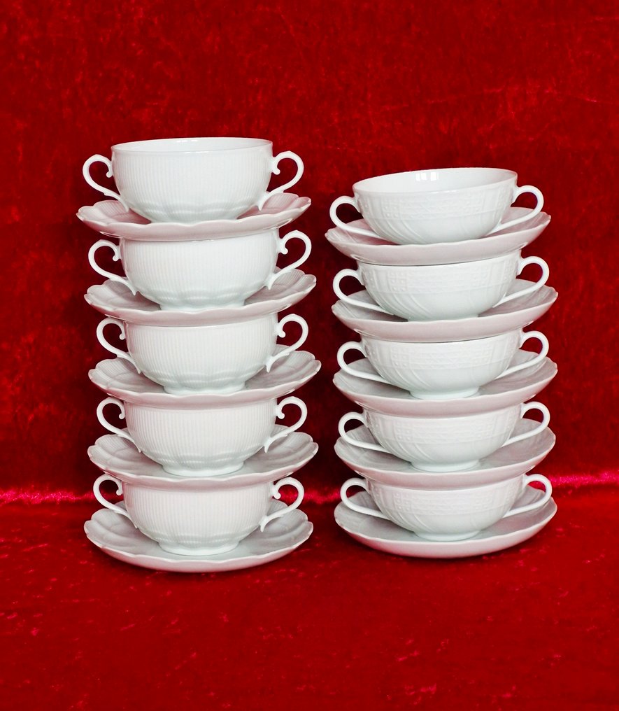 Kaiser/Hutschenreuther - 汤碗 (20) - Romantica/From Dresden - 瓷 - 为10人 #1.0