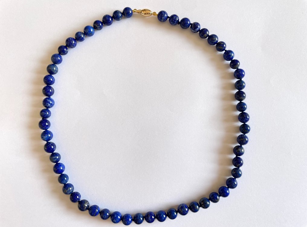 Sin precio de reserva - Collar 18 Kilates (750) Oro - Lapislázuli #4.3