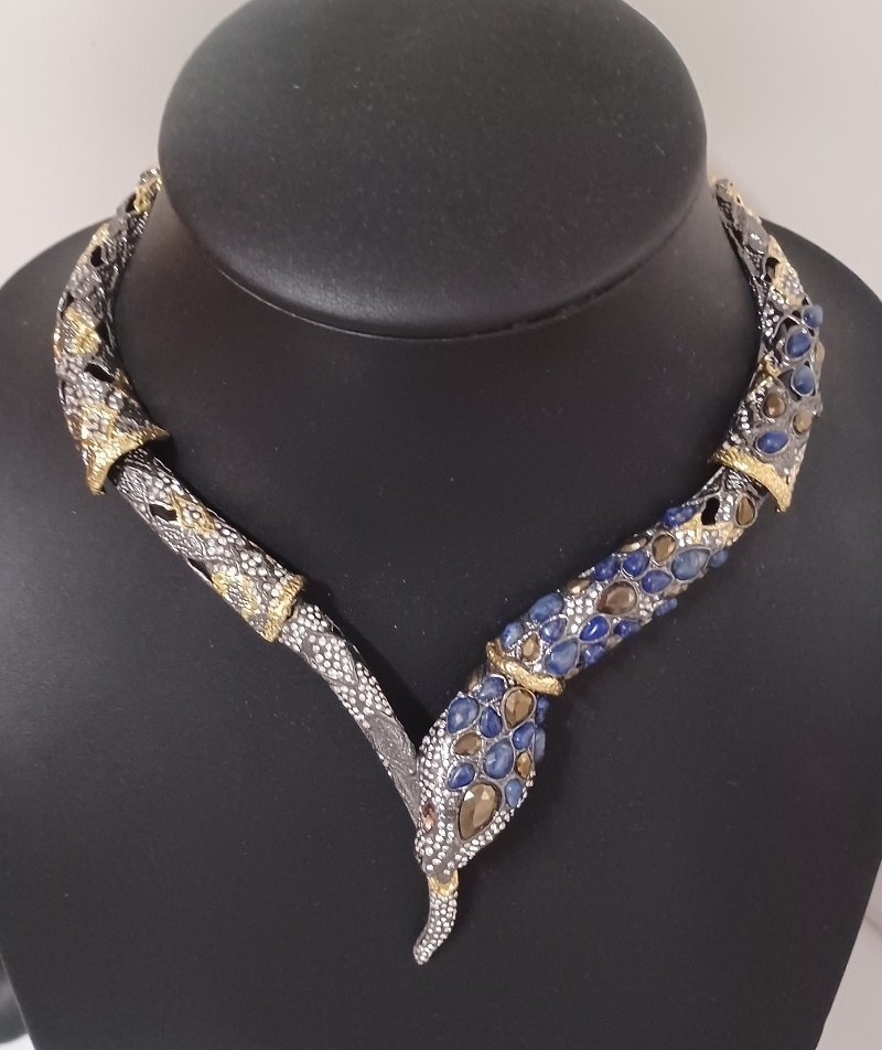 Alexis Bittar - Pietra preziosa sintetica - Placcato oro - Collana #1.0