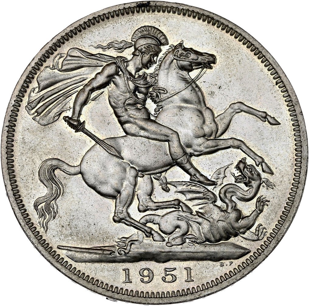 Reino Unido. 5 Shillings 1951  (Sem preço de reserva) #2.1