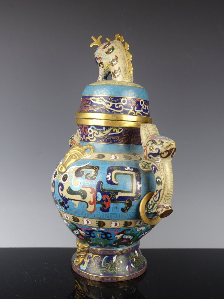 Vaso - Bronzo, Cloisonné emaille - Cina - Guangxu (1875-1908) #1.0