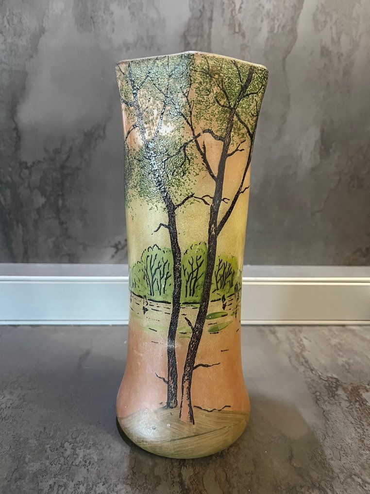 Legras & Cie. - François-Théodore Legras - Βάζο -  λίμνης  - Εμαγιέ γυαλί #1.0