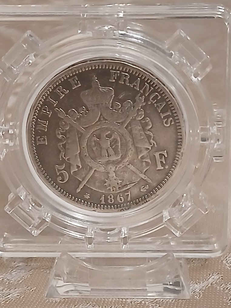 Frankrig. Napoléon III. 5 Francs / 100 Francs 1867/1958 (2 monnaies)  (Ingen mindstepris) #1.0