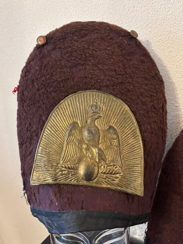 两个拿破仑时期的戏剧性贝雷帽，法国火枪兵风格 - 军用配件 #3.2