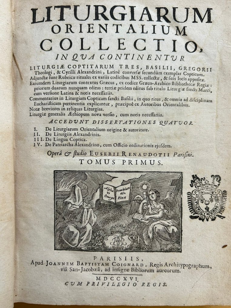 Renaudot, Eusèbe - Liturgiarum orientalium collectio, 2 vol. - 1716-1745 #2.1