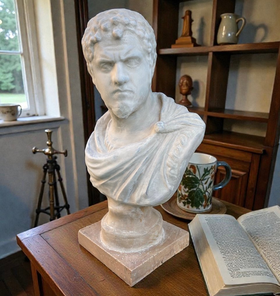 Sculpture, Imperatore Caracalla - 43 cm - Stone #2.1