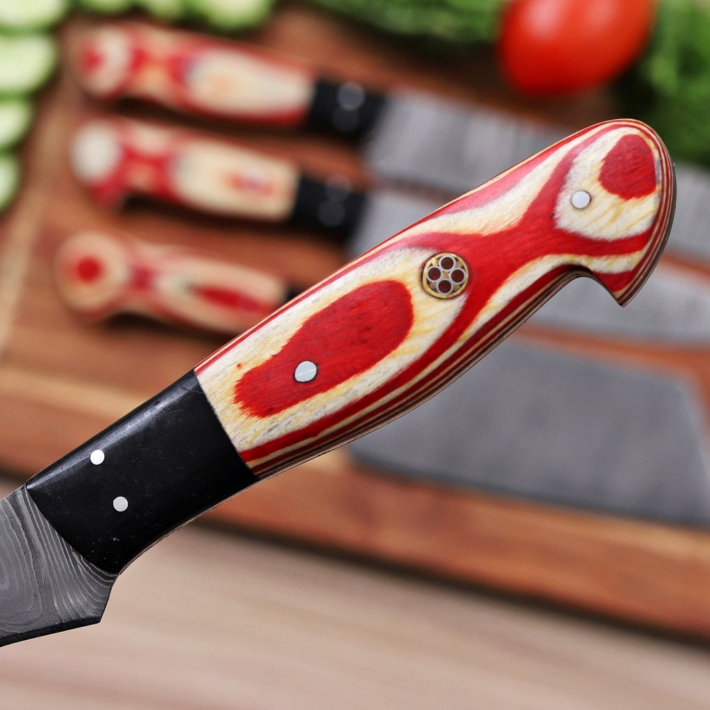 Konyhakés - Chef's knife -  Japán stílus-PT-26 - Acél, Fa - Portugália - Japán acél késkészlet #4.3