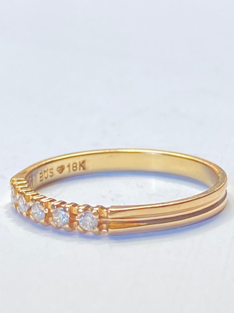 Ingen reservasjonspris - Ring - 18 karat Gull Diamant (Naturlig) #2.1