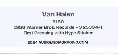 Van Halen - 5150 - Vinyl record - 1st Pressing - 1986 #2.1
