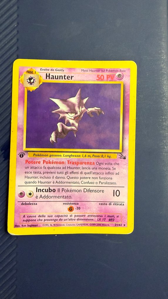 Pokémon - 1 Σφραγισμένη κάρτα - Haunter 21/62 Holo - WOTC #1.0