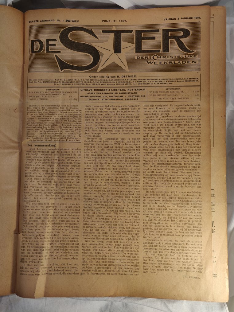 Divers - De Ster (Der Christelijke Weekbladen) – complete 1e jaargang 1919 (nr. 1–52) – ingebonden – rijk - 1918-1919 #1.0
