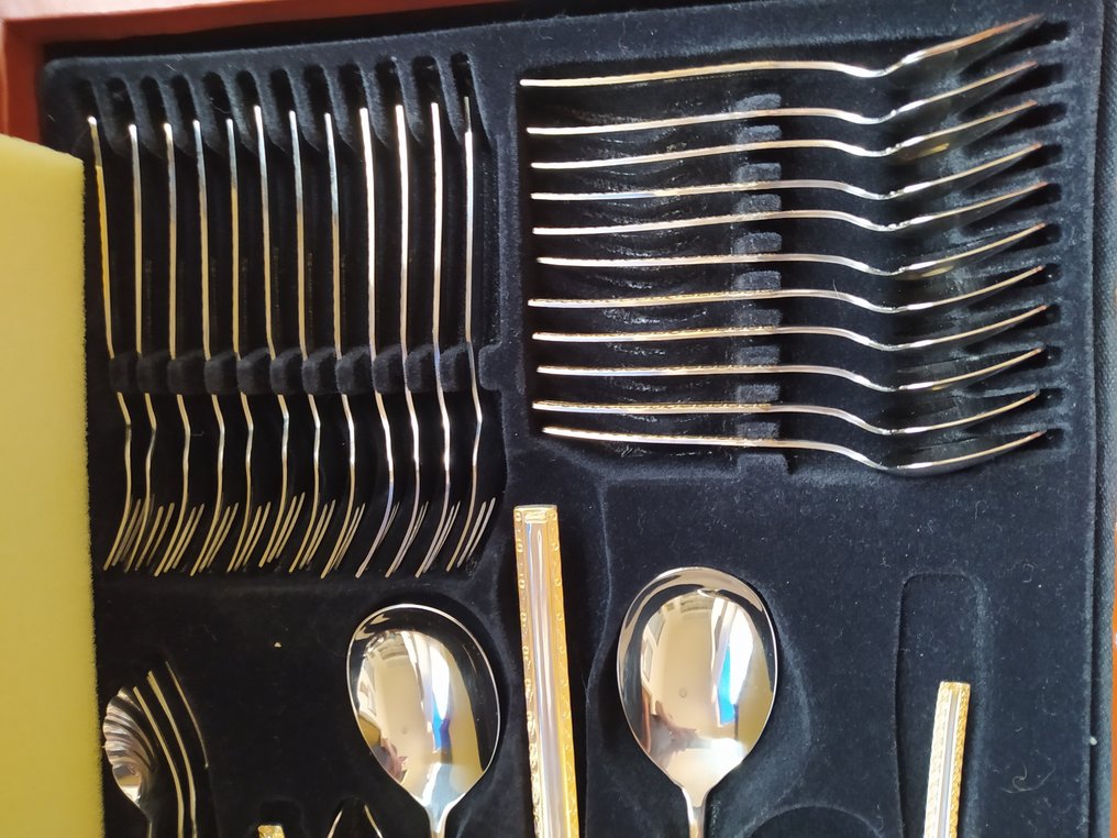 Cubertería para 12 - Acero, Oro #2.1
