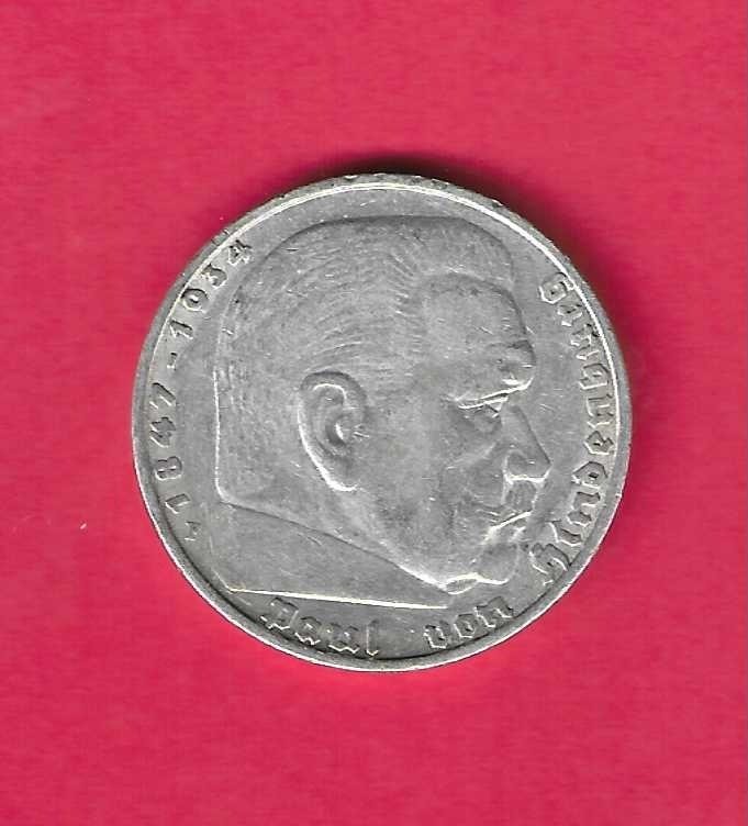 Germany, Third Reich 5 Reichsmark 6x 1935/1936 - Paul von Hindenburg  (χωρίς τιμή ασφαλείας) #3.2