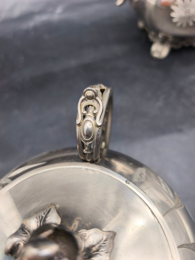 James Dixon & sons Sheefield - VBC - Καφετιέρα (2) - επενδυμένο με νικέλιο - καφετιέρα και ζαχαριέρα #4.3