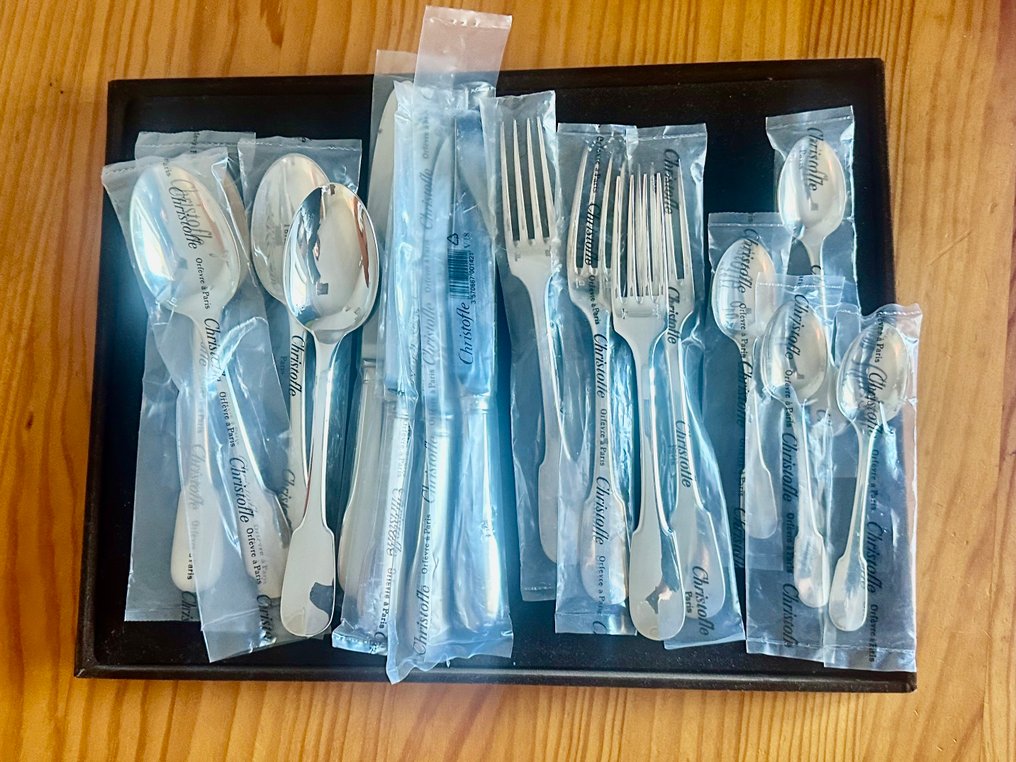 Christofle - 餐具套装 (16) - Cluny - 镀银 - 四人餐具套装 #3.2