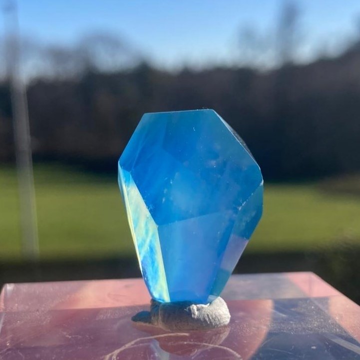 Aquamarine 多面 - 高度: 1 cm - 闊度: 2 cm- 9.55 g - (1) #4.3