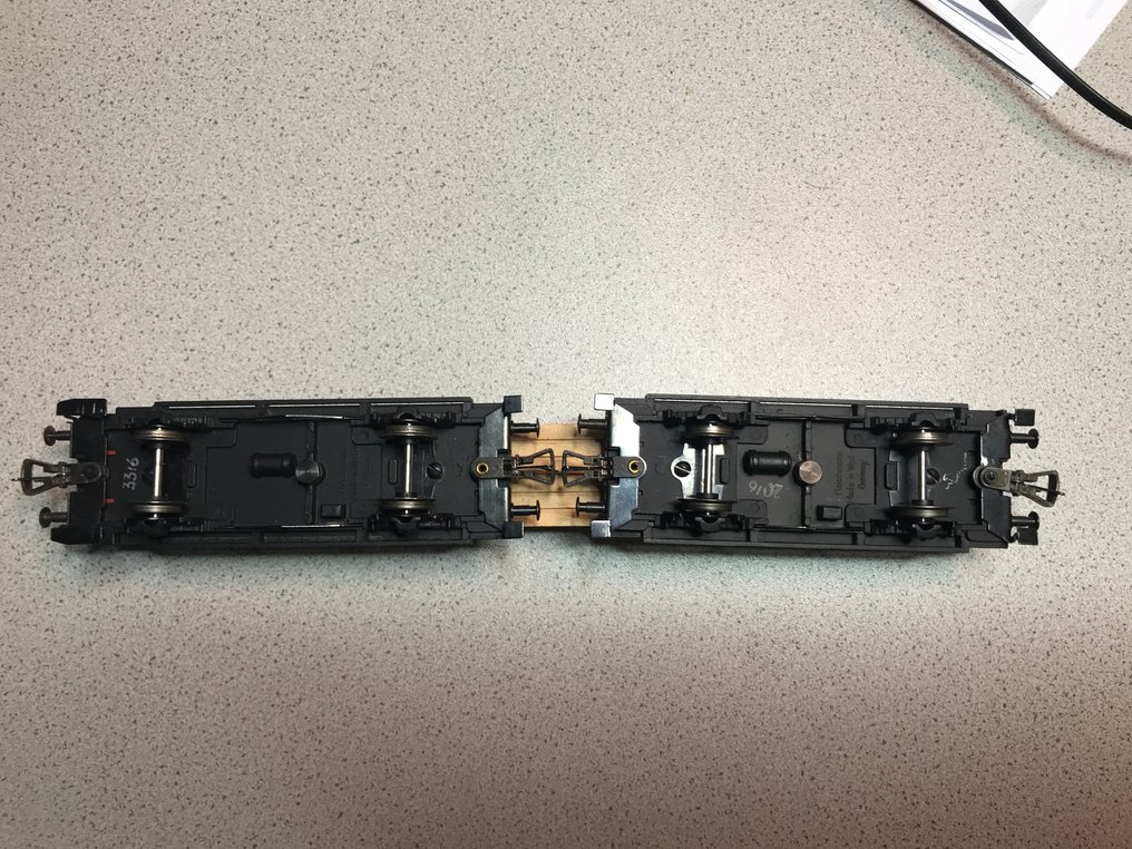 Fleischmann H0轨 - 1493 - 模型火车货运车厢 (1) - 装载木材 - DB #1.0