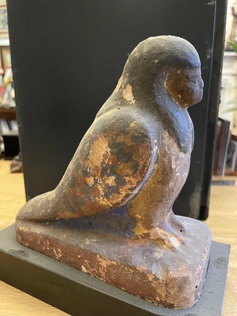 古埃及，希臘羅馬時期 木 Funerary model, Ba-Bird（非常非常罕见） - 18 cm #2.1