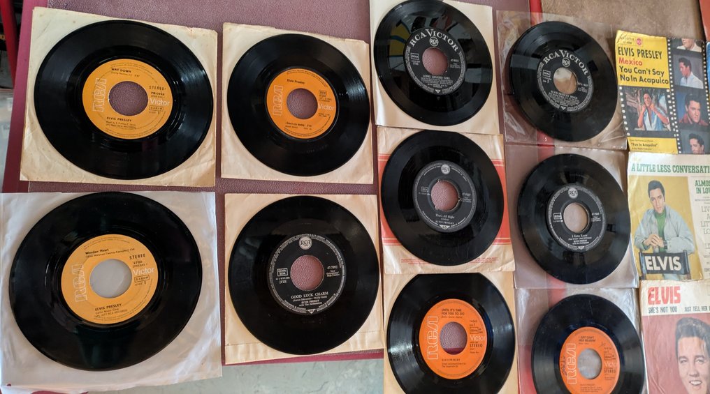 Elvis Presley - Mixed Vinyl Lot - Titluri multiple - Disc vinil single - Stereo - 1957 #1.0