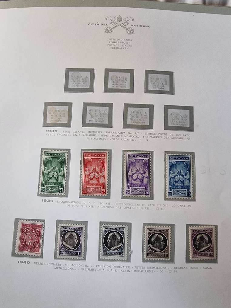 Cité du Vatican 1939 - Vatican City – album Bolaffi Speed, environ 75 % complété, MNH & MH, belle collection #1.0