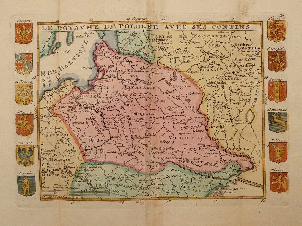 Europa - Polonia; J. Ratelband - Le Royaume de Pologne avec ses Confins - 1701-1720 #1.0