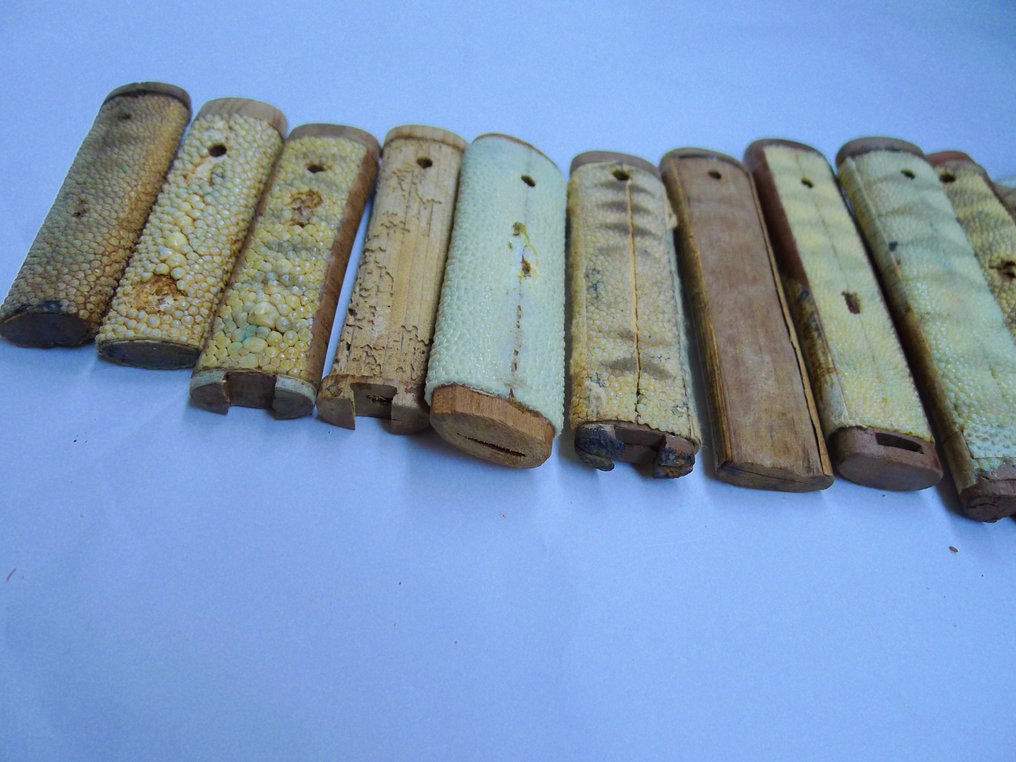 古董日本16木制鲨鱼皮柄 - 日本 - Edo Period (1600-1868) #2.1